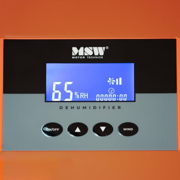 MSW - Byggavfuktare - 60 l / 24 h - 75 m² - 600 m³/h - Med handtag och 2 hjul