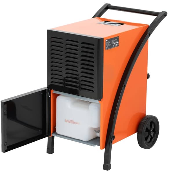 MSW - Byggavfuktare - 60 l / 24 h - 60 m² - 600 m³/h - Med handtag och 2 hjul
