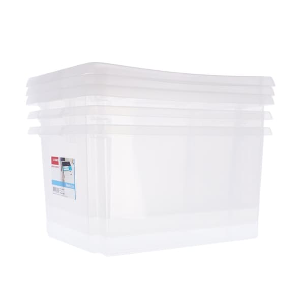 Sunware Nesta Opbevaringsbokse 32L 3 Stk Hvid/Transparent