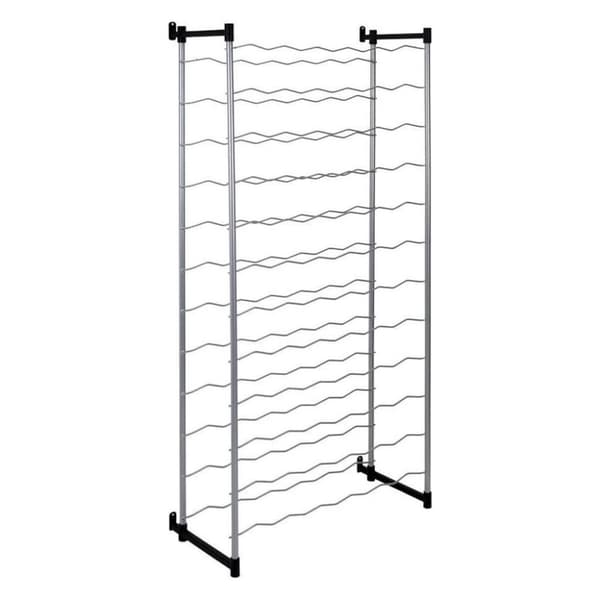 Metaltex Bardolino flaskeholder til 72 flasker 59x26x124 cm Sølv/Sort