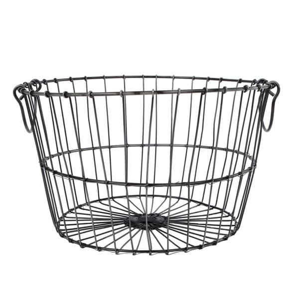 Kurv Jill Grey Metal Rund 28x28x18cm