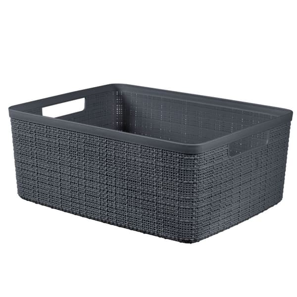 Curver Opbevaringskurv Jute-Look 12L antracit