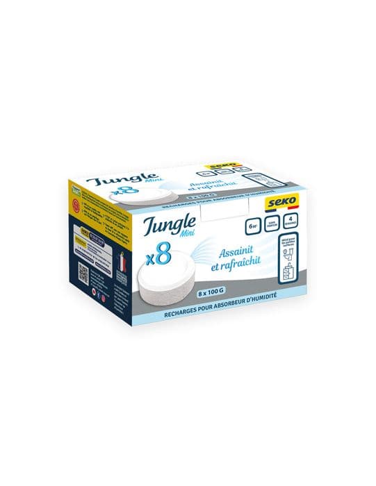 Jungle Mini Neutral fuktabsorbent 8x100g - Effektiv refill - Sodepac
