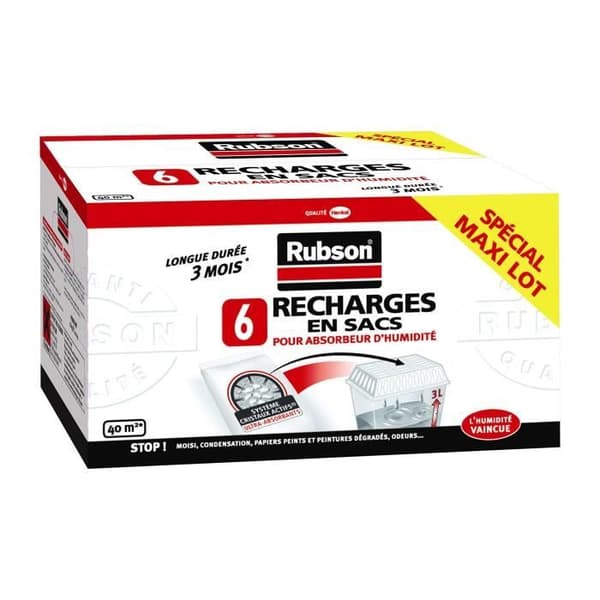 RUBSON Absorber refill - Förpackning om 6 - 1 kg