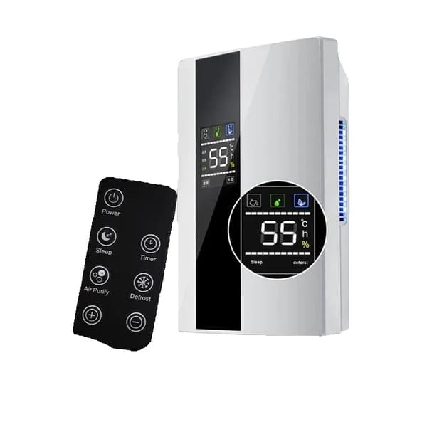 Kannettava kosteudenpoistaja, 90W teho, 500-2200ml/24h kapasiteetti,VALKOINEN
