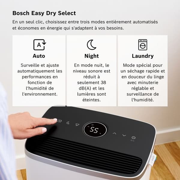 Bosch Dry 4000 - Enkel, Effektiv &amp; Tyst - Luftavfuktaren För Ditt Hem, Perfekt För Ditt Sovrum