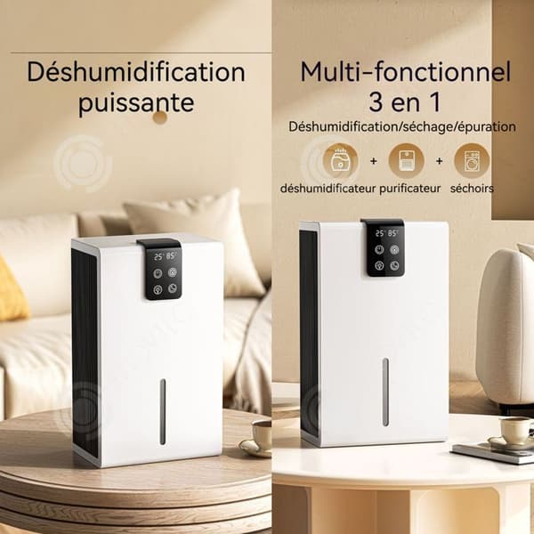 INN Avfuktare 90W 2,8L multifunktionell 3 i 1 elektrisk avfuktare 3 avfuktningslägen LED 7 färger