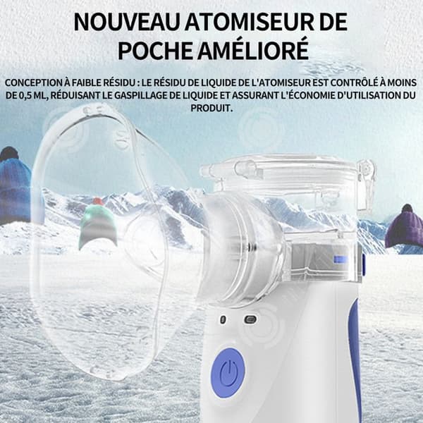 INN Nebulizer 2000ma Mini Handhållen Bärbar Nebulisator USB Uppladdningsbar Kölddimma Inhalator för Barn Vuxna