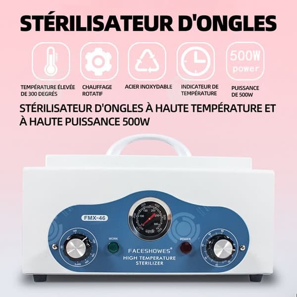 INN Luftsterilisator 26x23x9cm Varm 300 grader Celsius Maximal temperatur Professionell sterilisator Timer Sterilisator