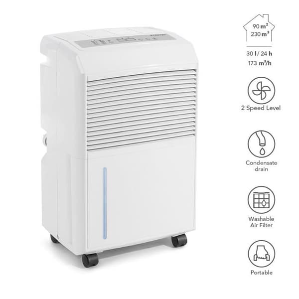 TROTEC Avfuktare TTK 90 E - avfuktning 30 l/dag - för 90 m² max.