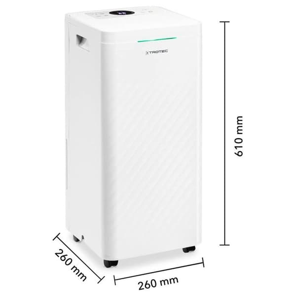 Avfuktare-luftrening TROTEC TTK 64 HEPA - 24 l/dag - 2 hastigheter - för rum upp till 50 m²
