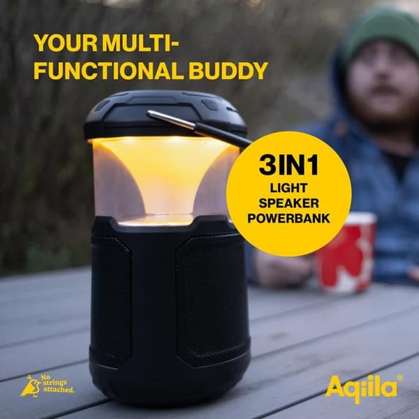 LED-lampa med högtalare - Aqiila - Soundbird B10 - 10 000 mAh - Bluetooth - RGB