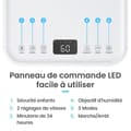 Miniatyrbild 3 av 4: Pro Breeze 12L/Day kompressoravfuktare med automatisk fuktighetssensor, kontinuerlig dränering, nattläge och 24-timmarstimer