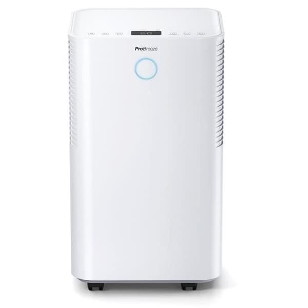 Pro Breeze 12L/Day kompressoravfuktare med automatisk fuktighetssensor, kontinuerlig dränering, nattläge och 24-timmarstimer
