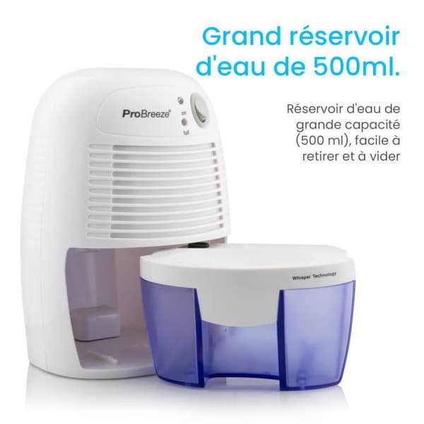 Pro Breeze Mini luftavfuktare - Kompakt och energieffektiv - 500ml