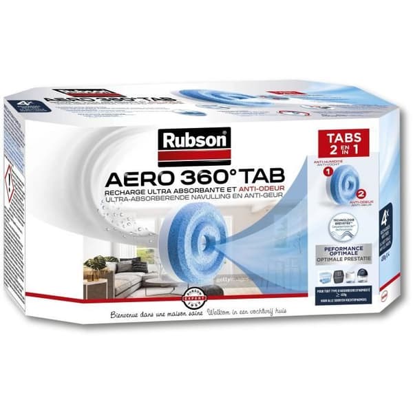 Absorberare - RUBSON - AERO 360 - Refill - Neutral - Set om 4