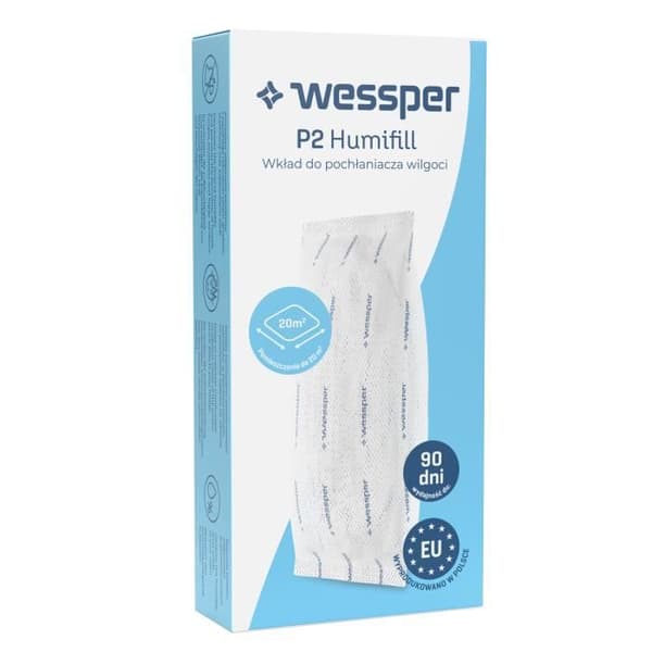 Wessper HumiFill luftavfuktare - Fuktabsorbent och 1 påse à 250g