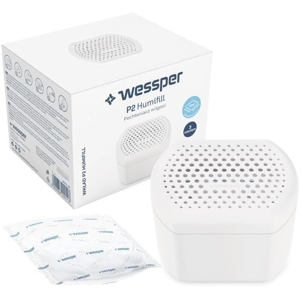 Wessper HumiFill luftavfuktare - Fuktabsorbent och 1 påse à 250g