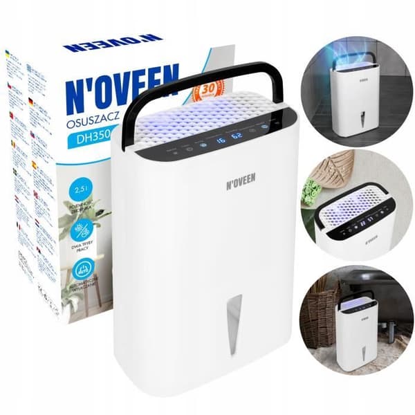 Noveen DH350 avfuktare med UV-rengöringsfunktion och fuktabsorberande