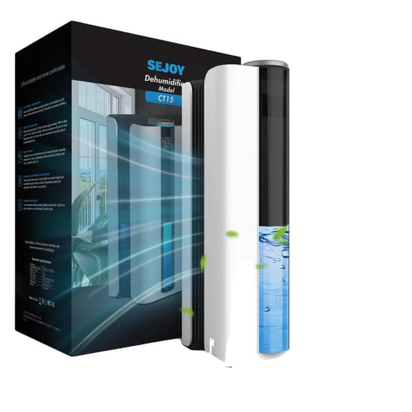 Sejoy Intelligent Affugter, 1L Tankkapacitet, Fjernbetjening,HVID