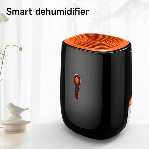 Mini luftavfuktare, 800 ml vattentank, 350 ml daglig fuktutvinning, 30 dB ljudnivå,svart, EU-kontakt