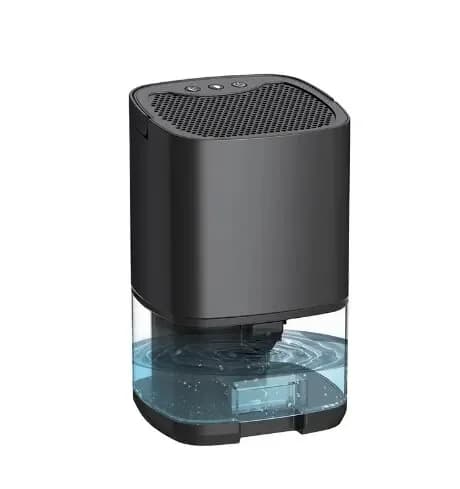 Bärbar Avfuktare, Kompakt Design, Tyst Drift,svart, EU-kontakt