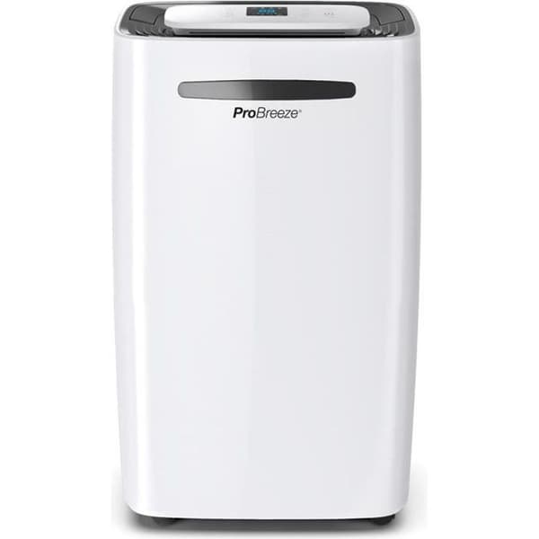 Pro Breeze 20L bärbar avfuktare för rum upp till 30m² 4 lägen, LED-skärm, kontinuerlig dränering, torktumlare, timer