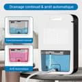 Miniatyrbild 2 av 4: INN Avfuktare 21 x 35 x 14 cm 2400 ml 5 funktioner färgade ljus digital LED-display 3 timers ljudreduktion