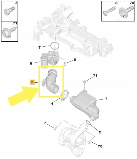 TURBOSLANGERØR CITROEN C1 C2 C3 1007 107 206 207