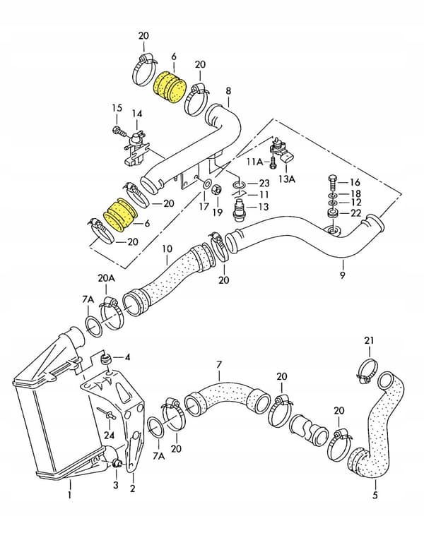 TURBOLETKU AUDI SKODA VW 1.9 TDI 8D0145834A