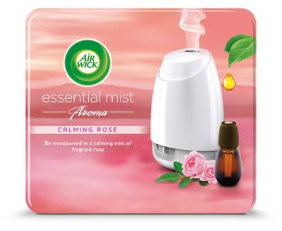 AIR WICK_Essential Mist Aroma automatyczny odświeżacz powietrza + kojący wkład o zapachu róży 20ml