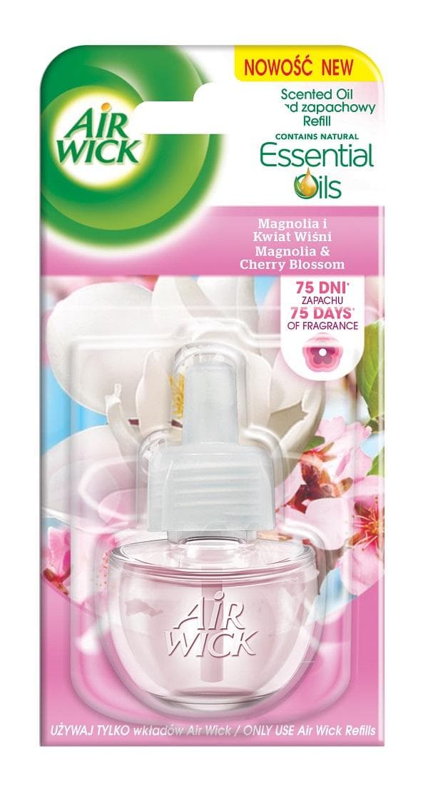 AIR WICK_Scented Oil Refill wkład do elektrycznego odświeżacza powietrza Magnolia i Kwiat Wiśni 19ml