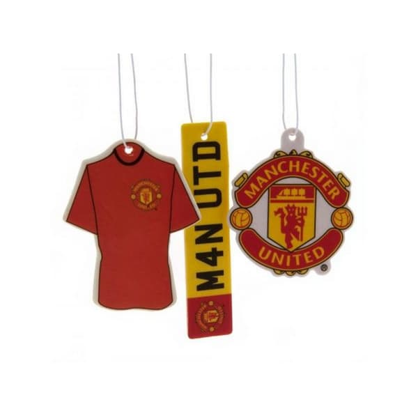 Manchester United FC Luftfrisker til bilen (pakke med 3 stk.) Red/Yellow One Size