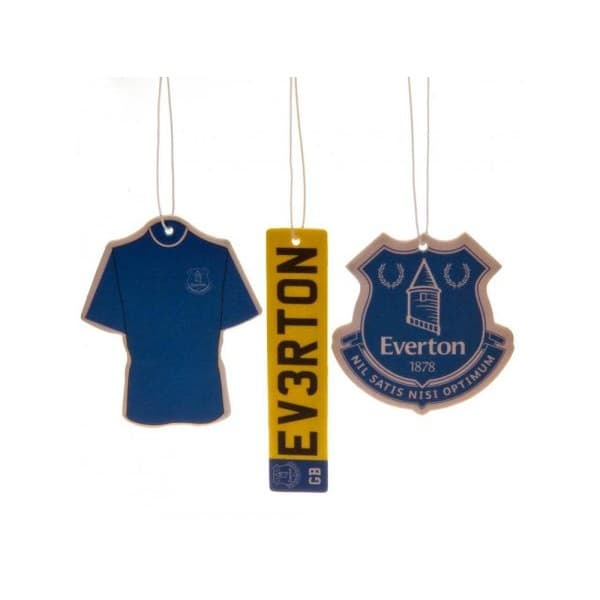 Everton FC Air Freshener (Pack of 3) Royal Blue/White/Yellow One Size