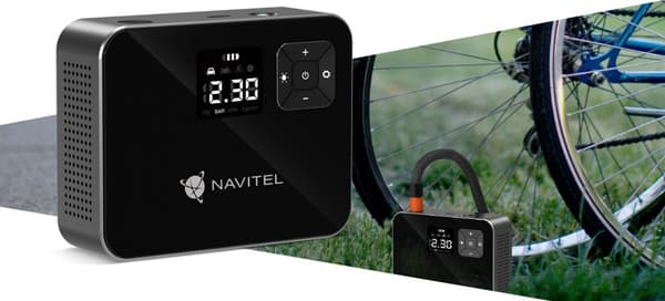 Compresor Navitel Auto-Moto, cu acumulator, LED light, 8.27 bar "AIR 15 AL"  (timbru verde 0.8 lei)