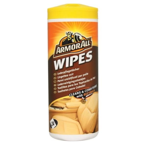 Nahkaiset puhdistusliinat Armor All Wipes Nahka 24 Kappaletta