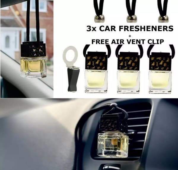 ENGLISH PEAR & FREESIA SET of x3 BOTTLES Car Air Freshener Oil Diffuser