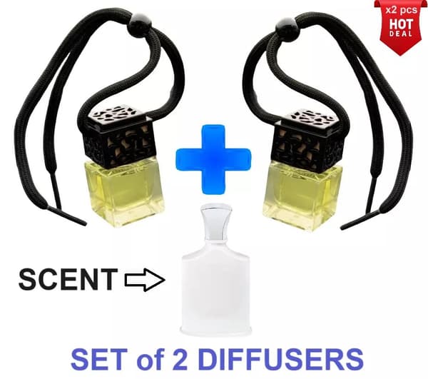 SILVER MOUNTAIN WATER SET of 2 BOTTLES - Car Air Freshener Inspired Oil Diffuser