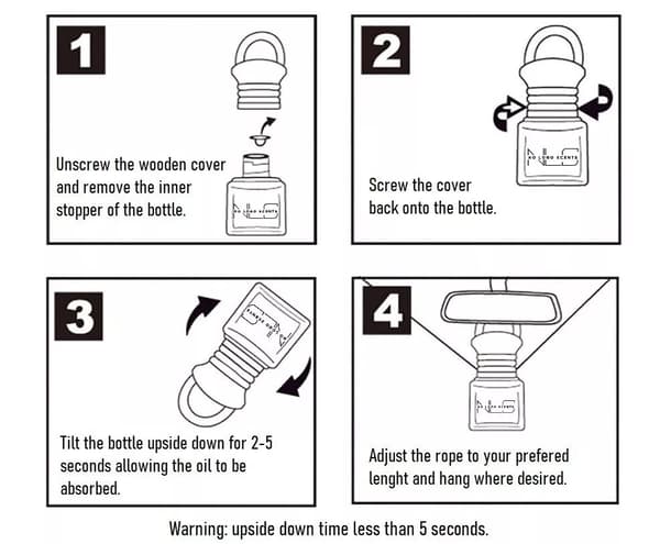 BRAVEST Car Diffuser Air Freshener - Air Vent Clip Included - 2 way hanging