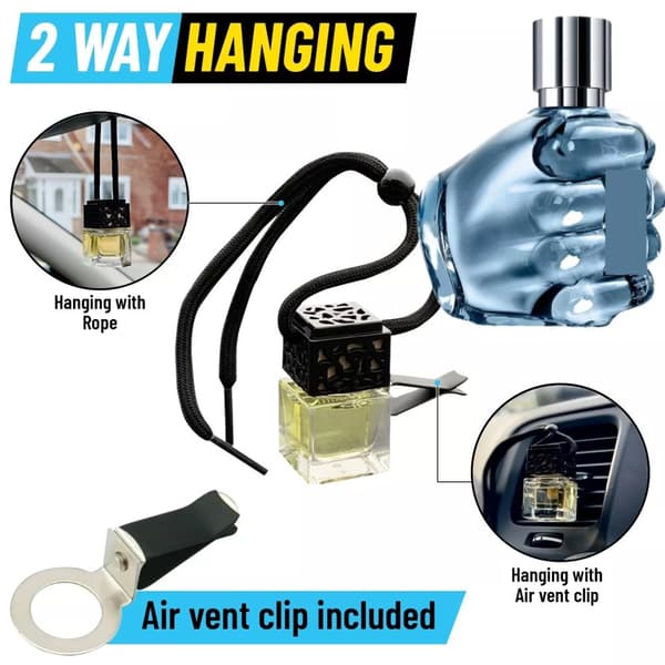 BRAVEST Car Diffuser Air Freshener - Air Vent Clip Included - 2 way hanging