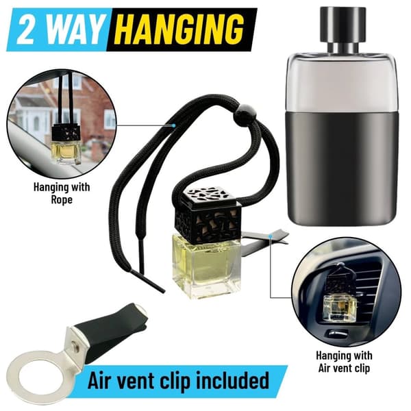 HI’S GUILTY Car Diffuser Air Freshener - Air Vent Clip Included - 2 way hanging