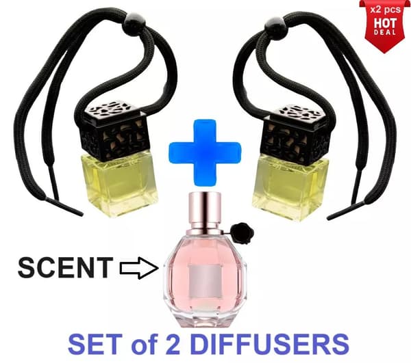 FLOWERBOMB - SET of 2 BOTTLES - Car Air Freshener Inspired Oil Diffuser