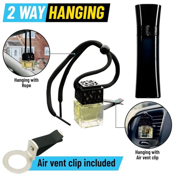 HI’S CODE Car Diffuser Air Freshener - Air Vent Clip Included - 2 way hanging