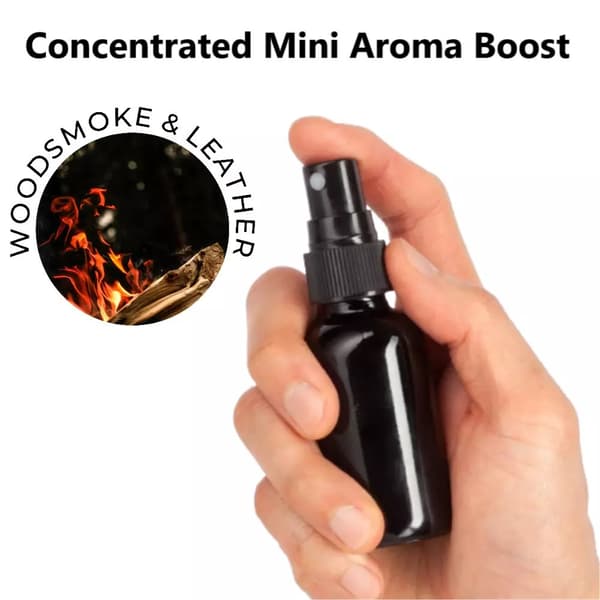 WOODSMOKE & LEATHER - Car Home Fabric Air Freshener Spray - Mini Aroma Boost