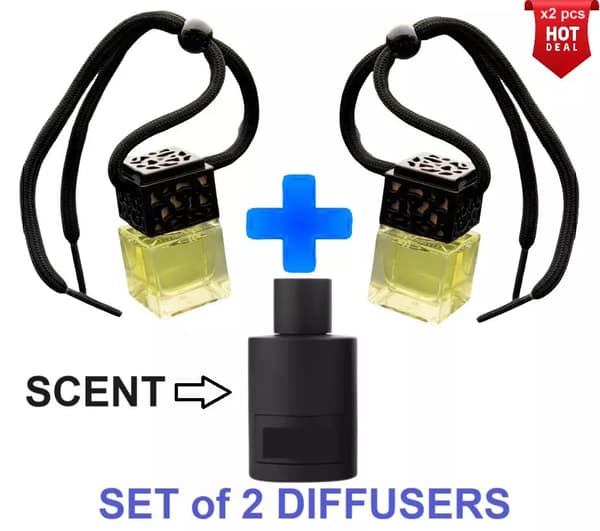 OMBRE LEATHER - SET of 2 BOTTLES - Car Air Freshener Inspired Oil Diffuser