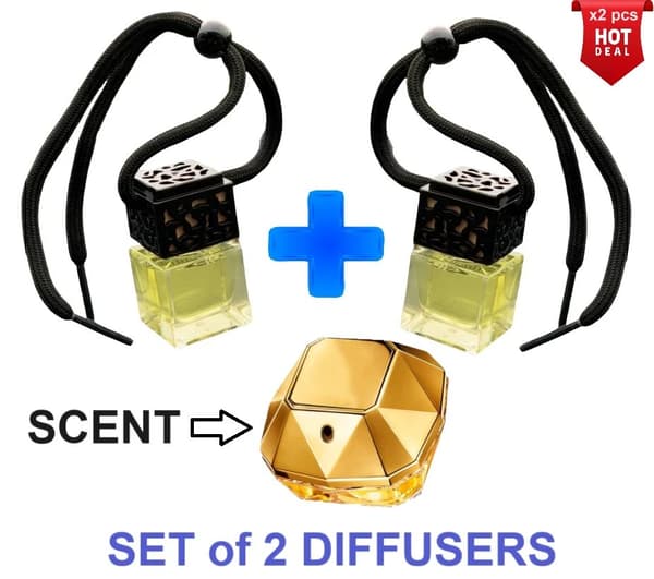 ONE MILLION Women’s - SET of 2 BOTTLES - Car Air Freshener Inspired Oil Diffuser