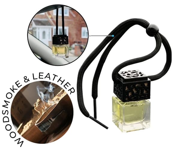 WOODSMOKE & LEATHER Car Air Freshener - Oil Diffuser - Luxury Car Perfume