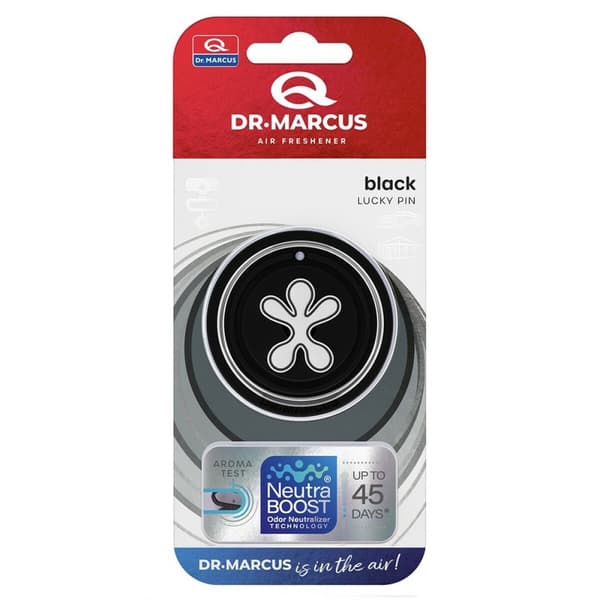 Auton ilmanraikastin Dr Marcus Lucky Pin black Muovinen