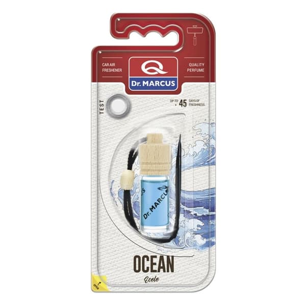 Auton ilmanraikastin Dr Marcus Ecolo Ocean 4,5 ml Puu Kristalli Tuoksu Riipukset 4 Kappaletta