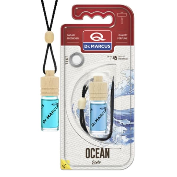 Auton ilmanraikastin Dr Marcus Ecolo Ocean 4,5 ml Puu Kristalli Tuoksu Riipukset 4 Kappaletta